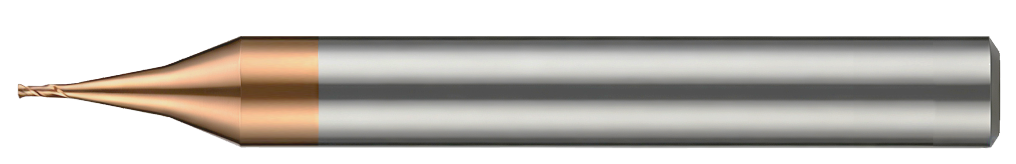 Koves MHRR-230 2-flute micro radius carbide end mill, HR-MAX series