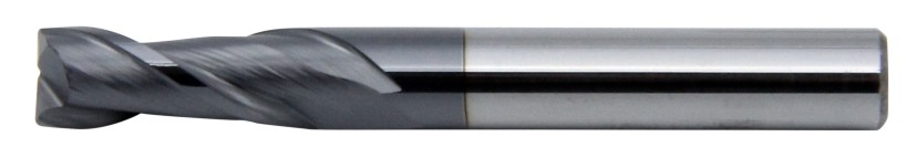 Koves HPE235 2-flute flat carbide end mill, HP-MAX series