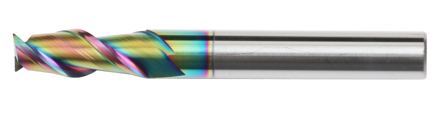 Koves COE255 2-flute flat carbide end mill for copper and aluminum, CO-MAX series