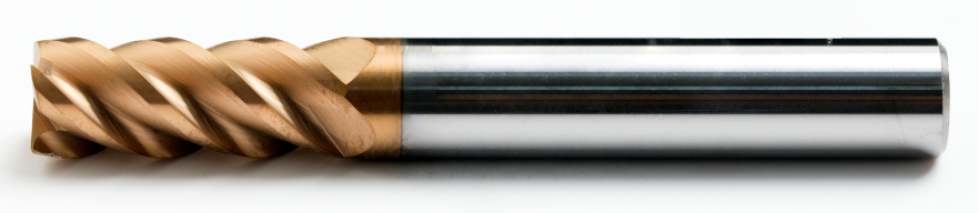 Koves HYE445 4-flute flat carbide end mill for hardened material, HY-MAX series