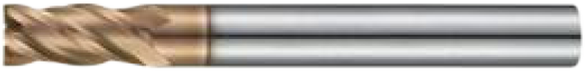 Koves HMEL435 4-flute long-shank flat carbide end mill, HM-MAX series
