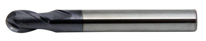 Koves HPB230 2-flute ball nose carbide end mill, HP-MAX general machining series